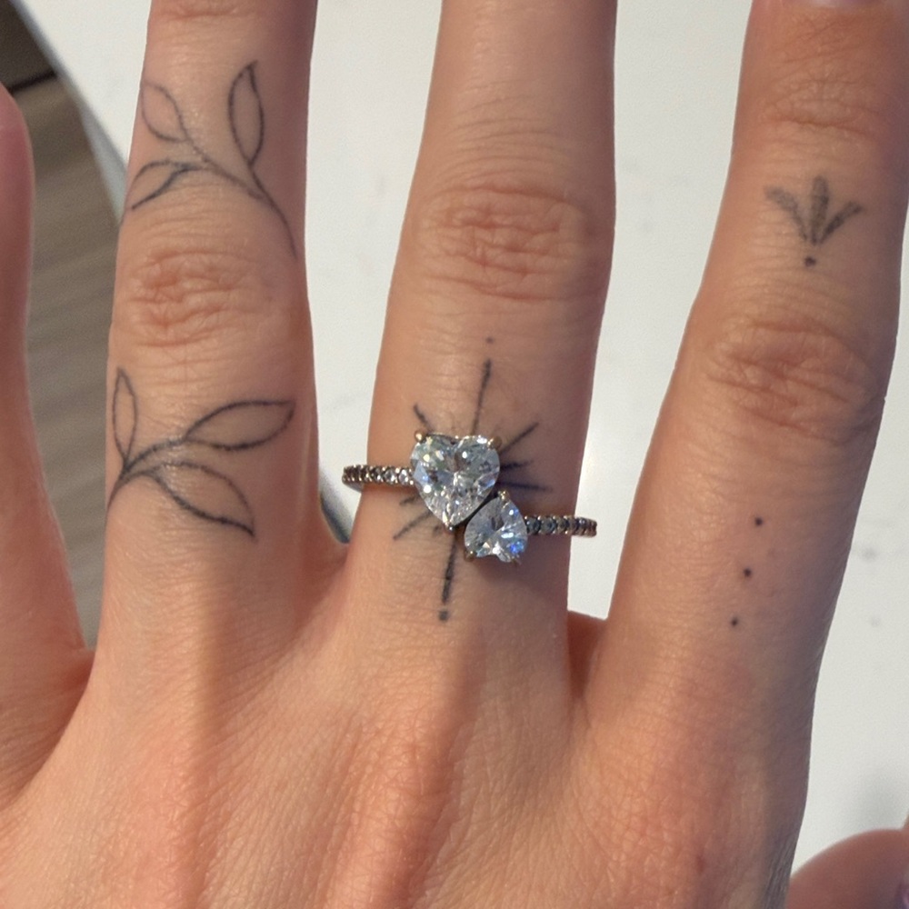 Pandora Double Heart Ring